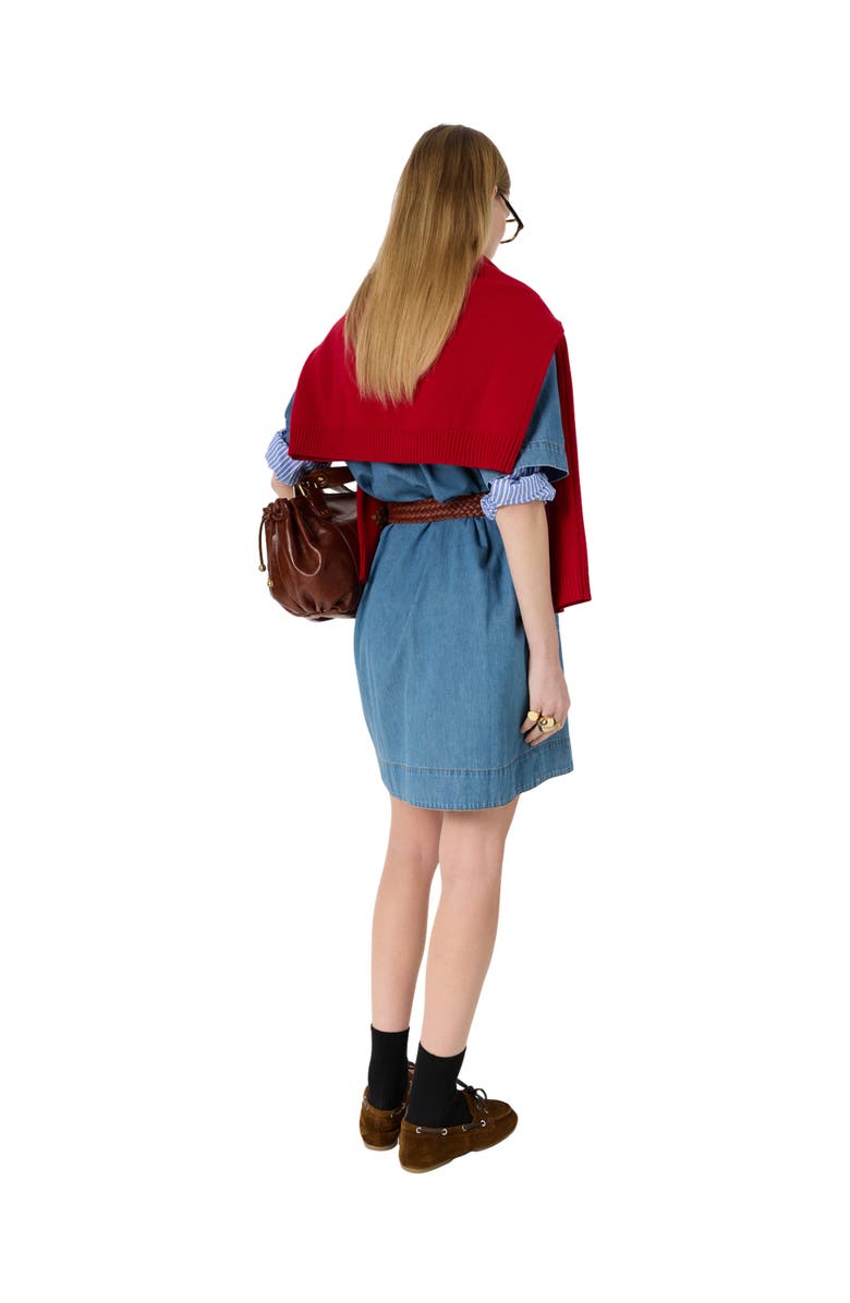 GERARD DAREL Rani Denim Shirt Dress, Alternate, color, Jeans