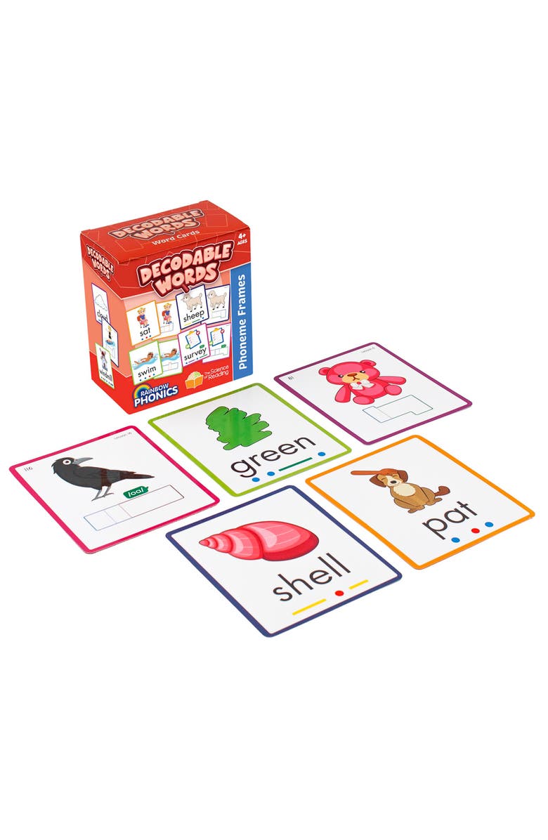 Junior Learning Rainbow Phonics Decodable Word Flash Cards, Alternate, color, Multicolored