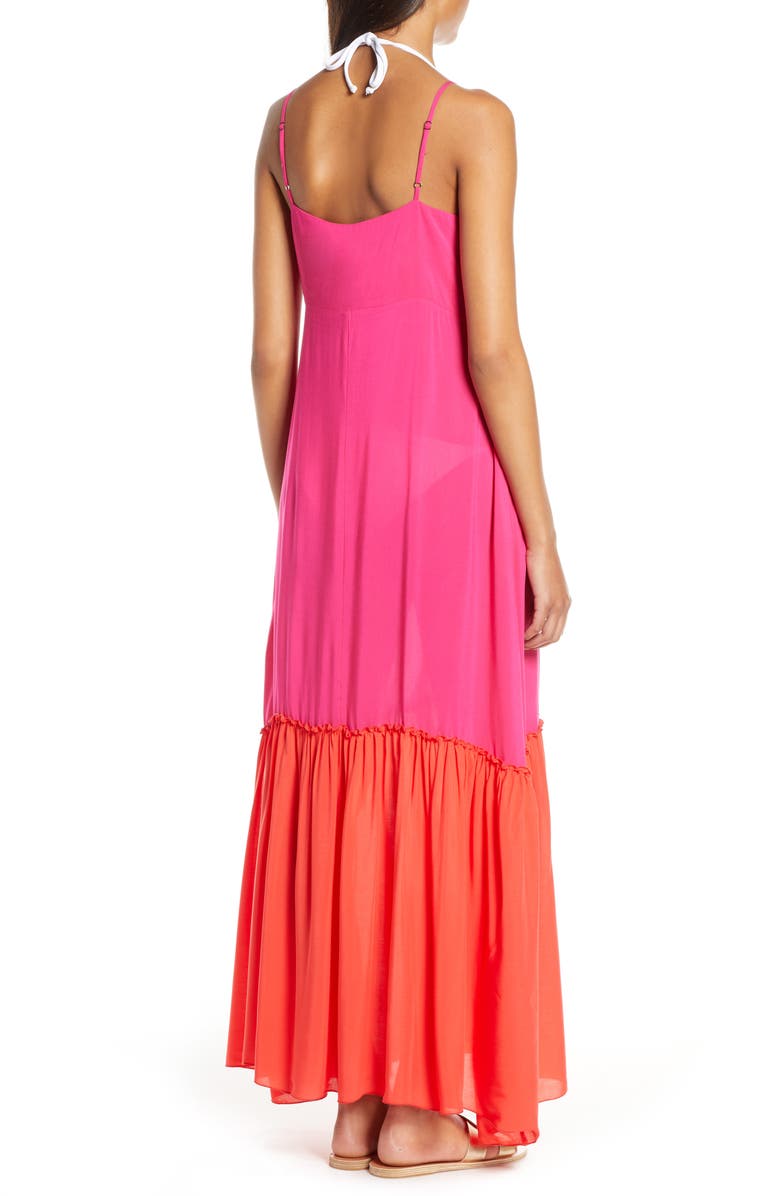Elan Colorblock Cover-Up Maxi Dress, Alternate, color, 