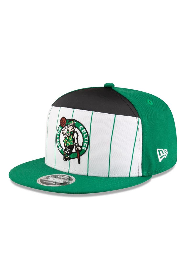 Men's New Era  White/Kelly Green Boston Celtics 2025 NBA Tip Off Split Panel 9FIFTY Snapback Hat, Alternate, color, White