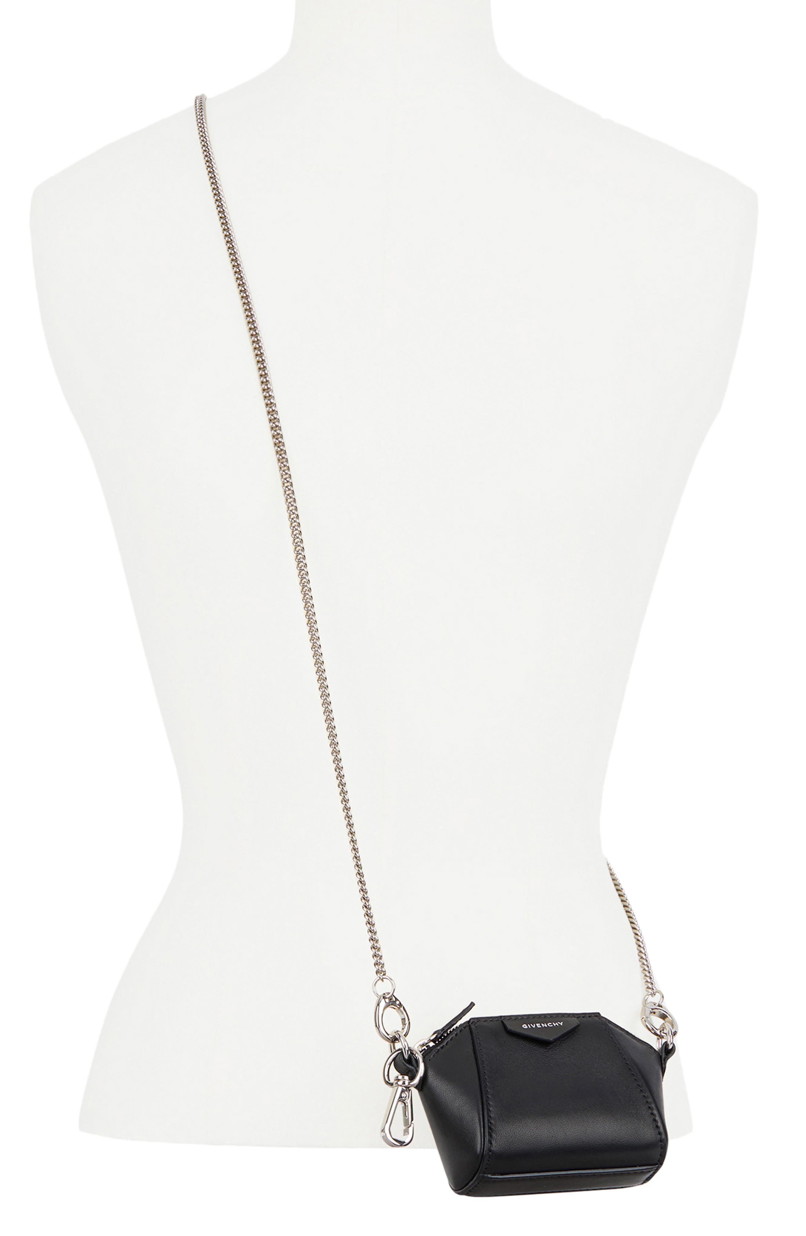 Givenchy Baby Antigona Calfskin Leather Bag, Alternate, color, 
