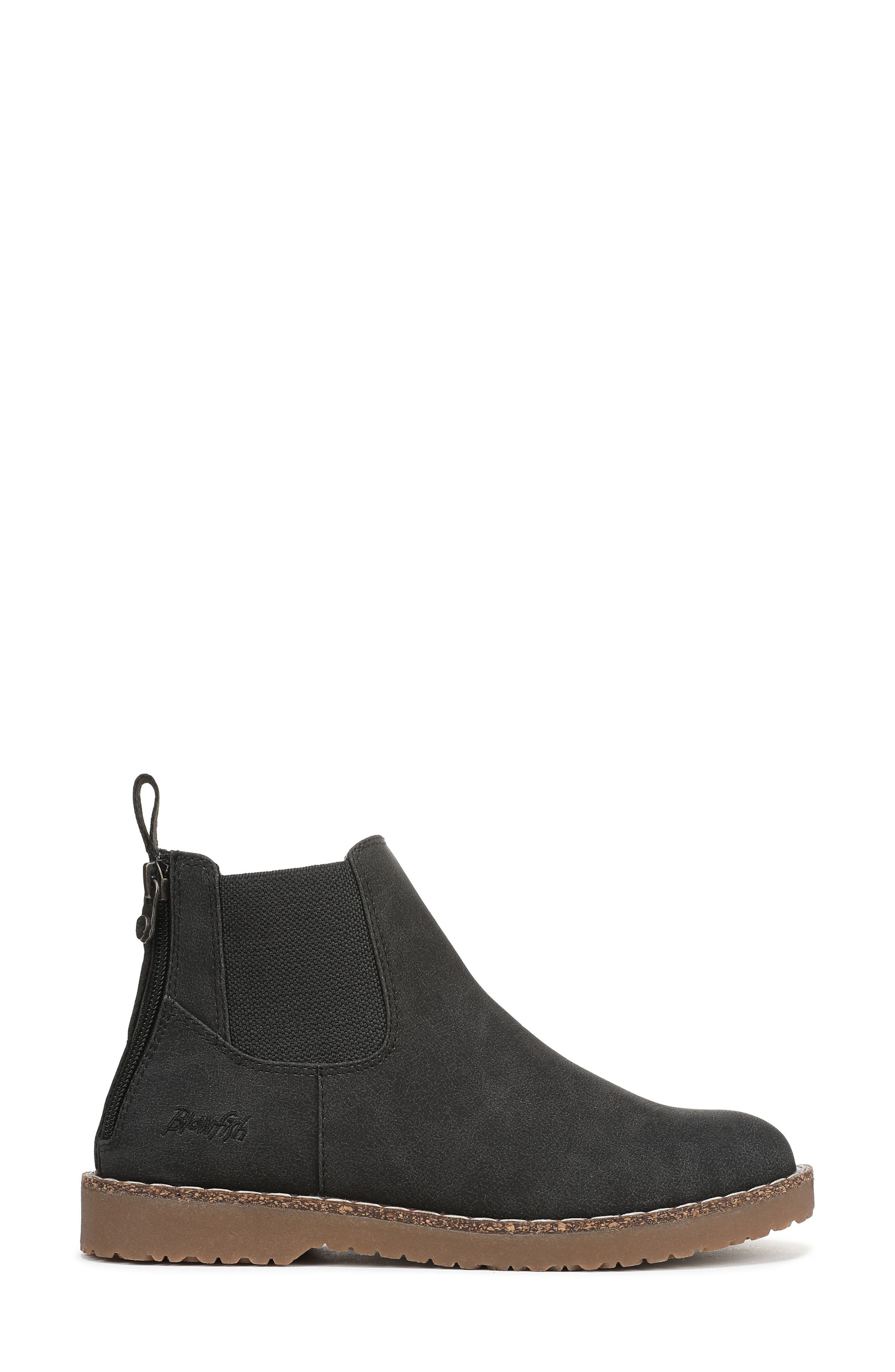 Blowfish Malibu Chillin' Chelsea Boot, Alternate, color, Black Faux Leather