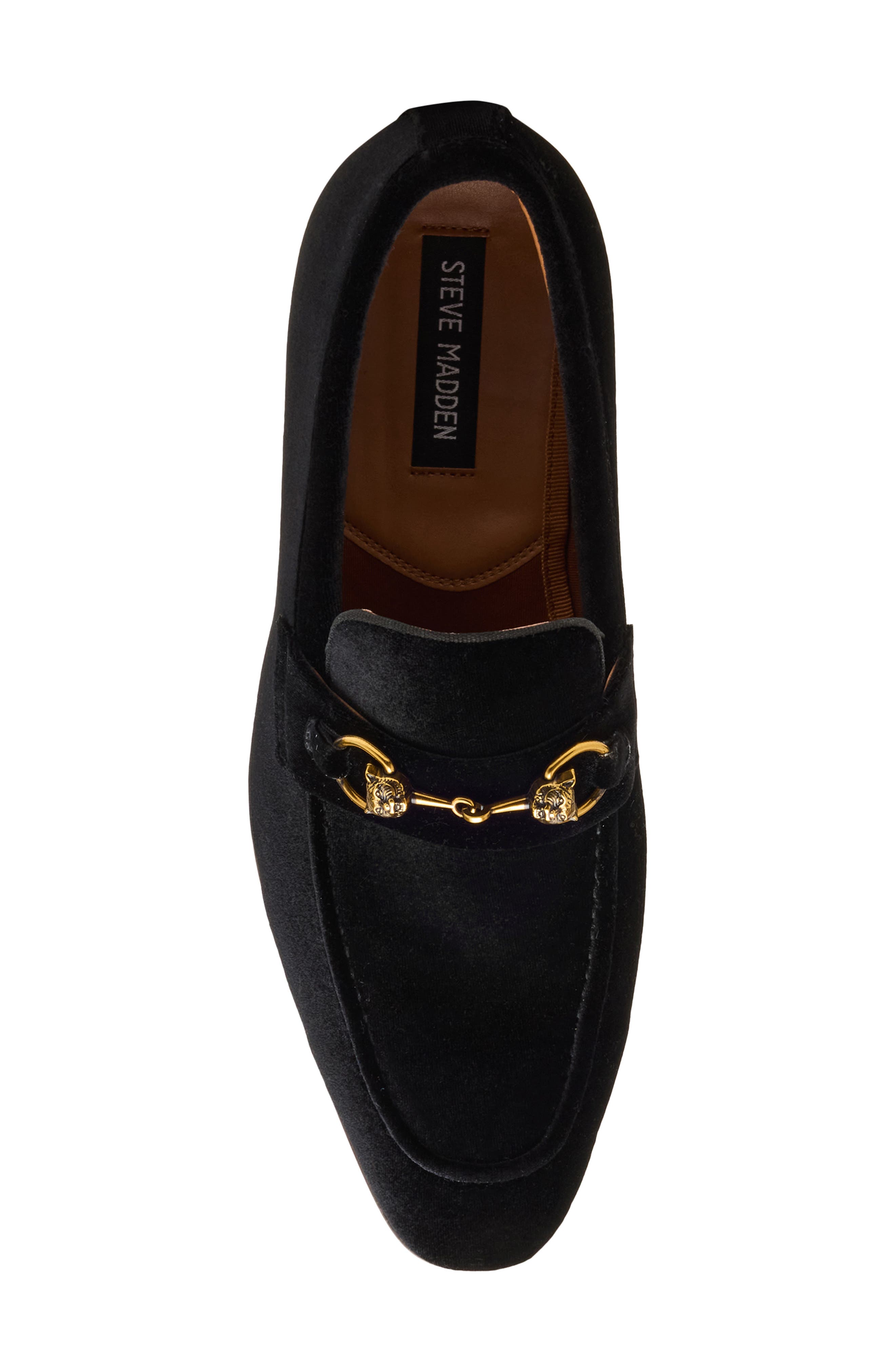 Steve Madden Jandre Velvet Bit Loafer, Alternate, color, Black Velvet