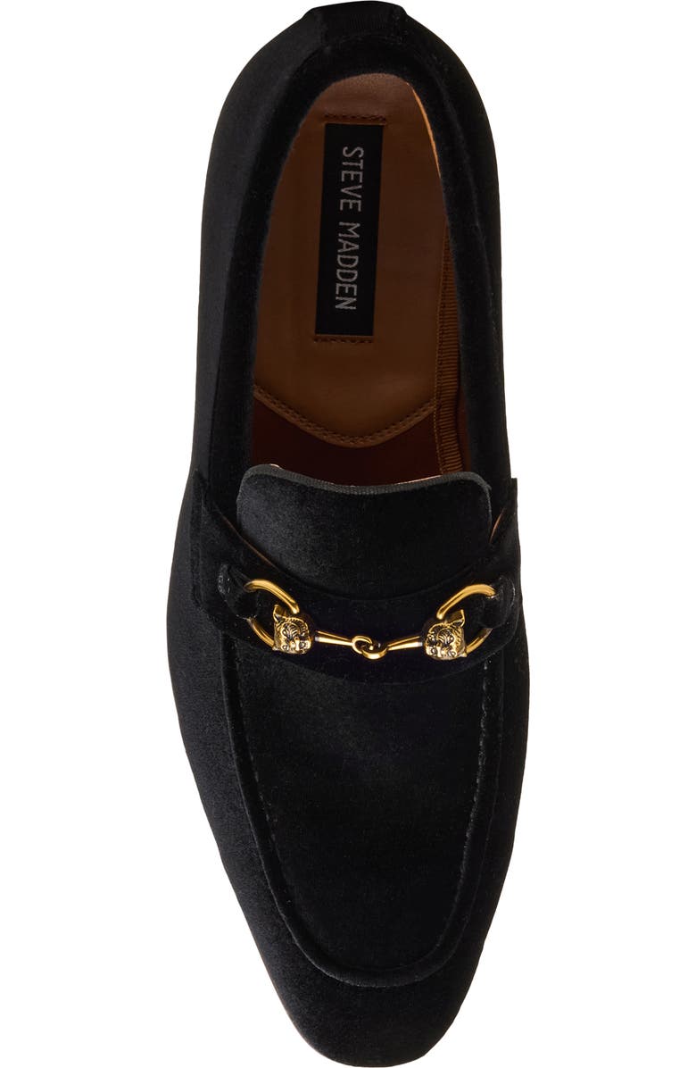Steve Madden Jandre Velvet Bit Loafer, Alternate, color, Black Velvet