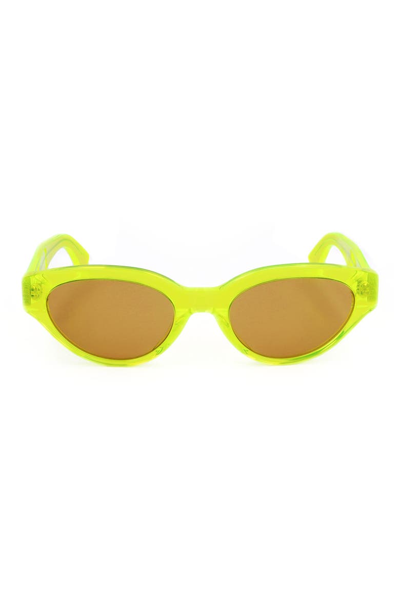 52mm Cat Eye Sunglasses, Main, color, YELLOW