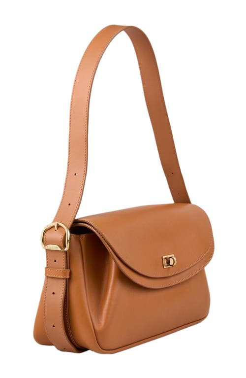 Sandro Womens Camel Le Mambo Leather Shoulder Bag In Brown