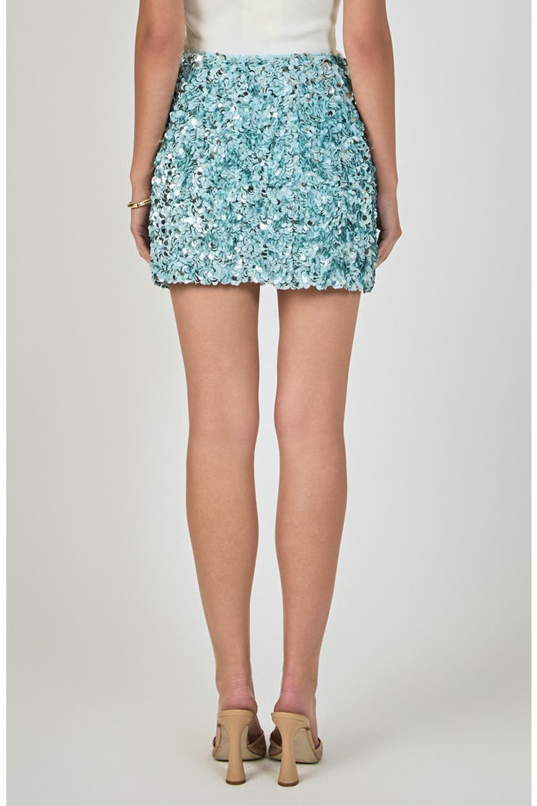 Sequin A-Line Miniskirt, Alternate, color, BLUE