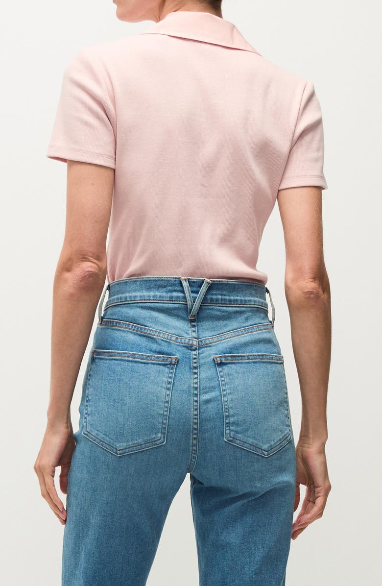 Veronica Beard Kearney Stretch Cotton Polo, Alternate, color, Pink Clay