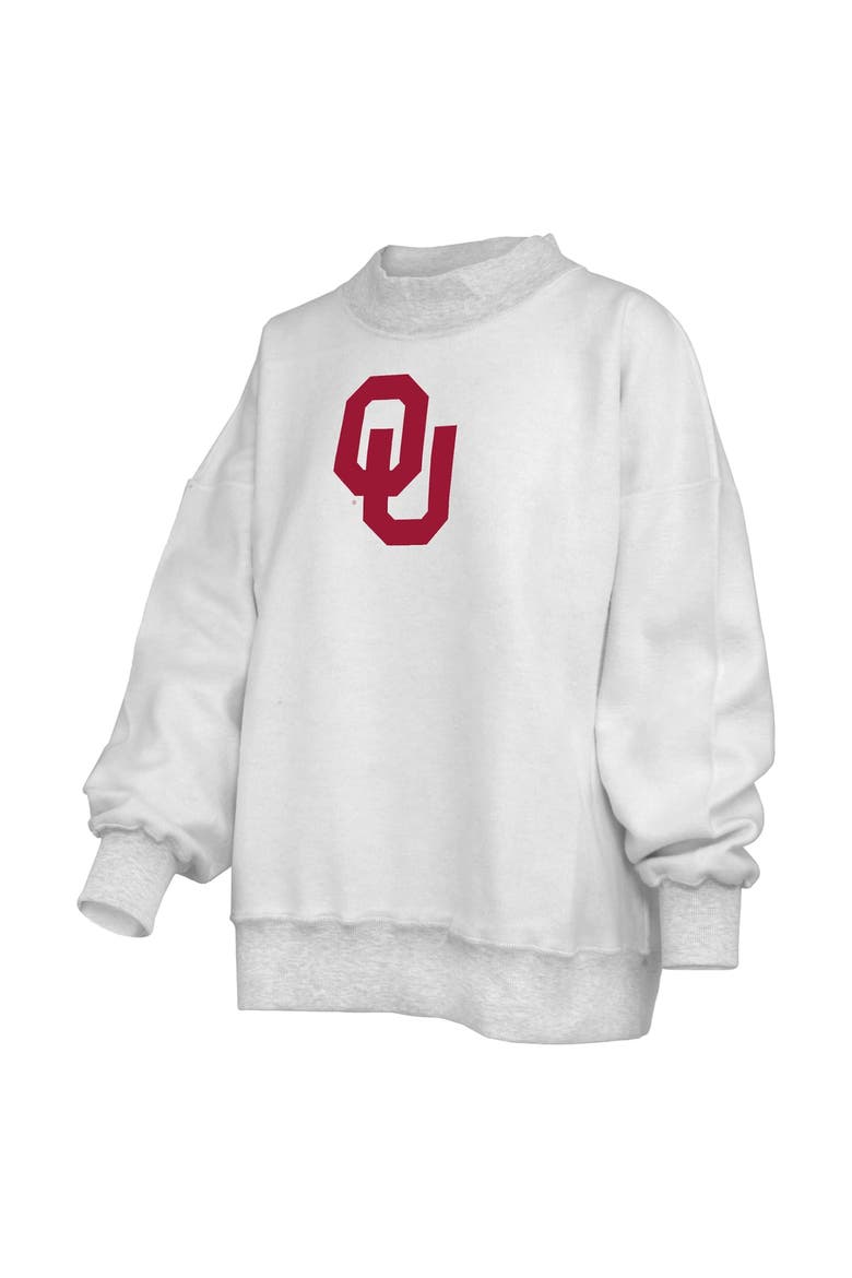 Women's Pressbox  Heather Gray Oklahoma Sooners Reversible Sweatshirt, Alternate, color, Heather Gray