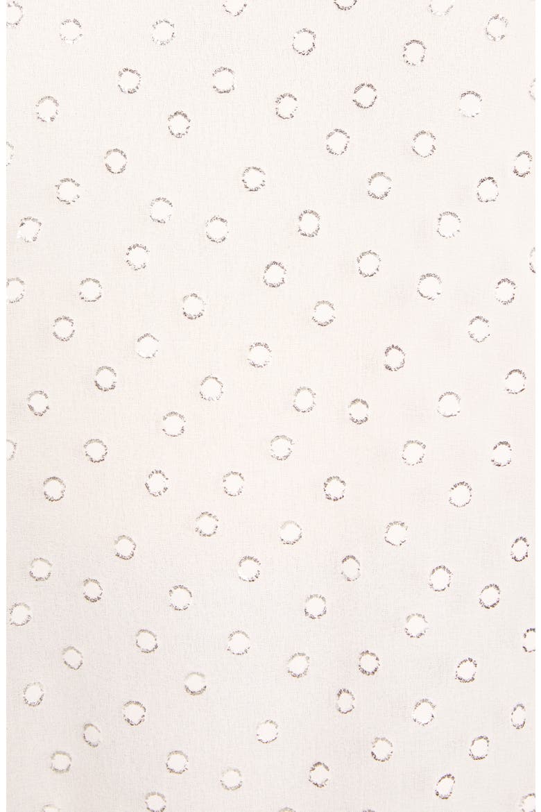 Metallic Clip Dot Blouse, Alternate, color, PINK HUSH- SILVER FOIL