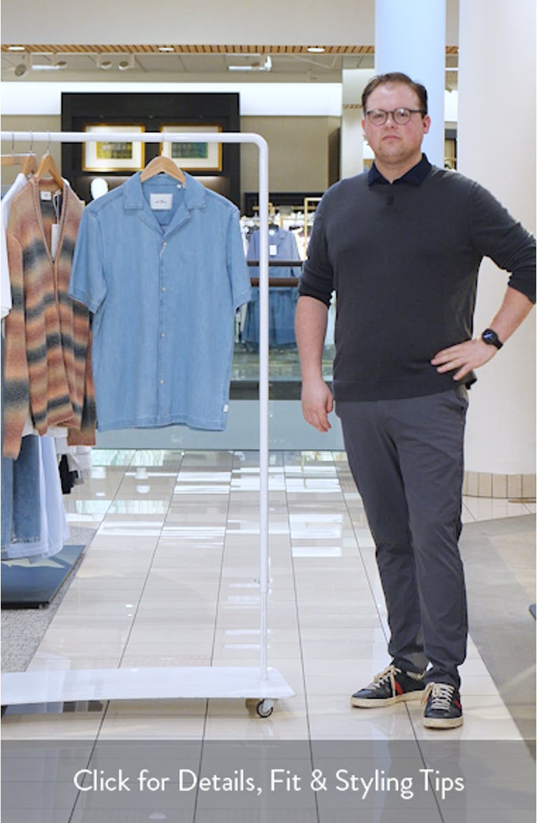 Lesley Organic Cotton Denim Camp Shirt, sales video thumbnail