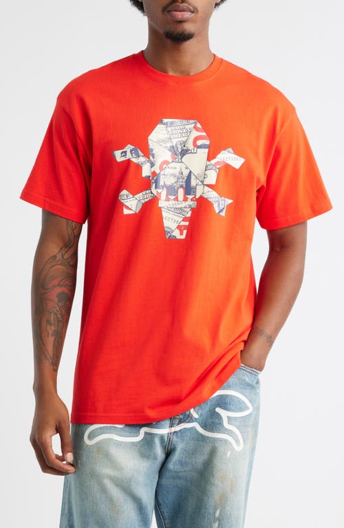 Icecream Origami Cotton Graphic Tee In Red