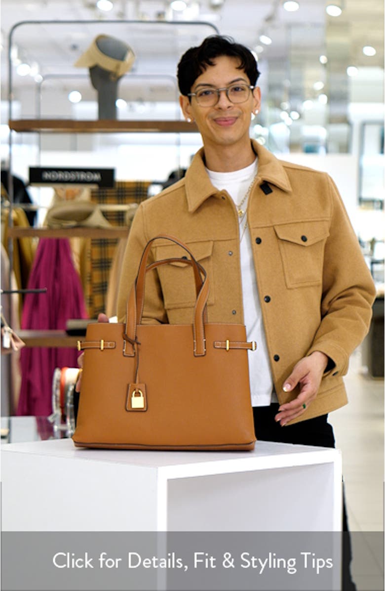 Padlock Detail Faux Leather Shopper Bag, sales video thumbnail