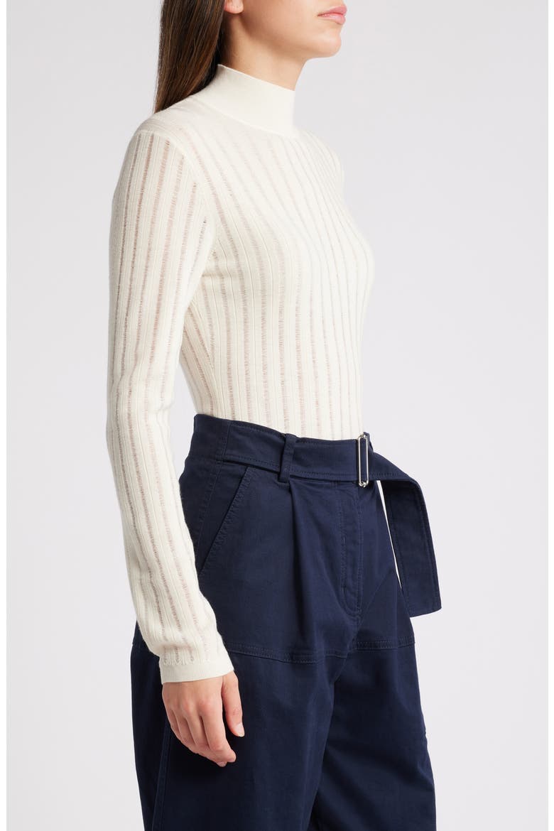 Fatirami Rib Wool Mockneck Sweater, Alternate, color, OPEN WHT