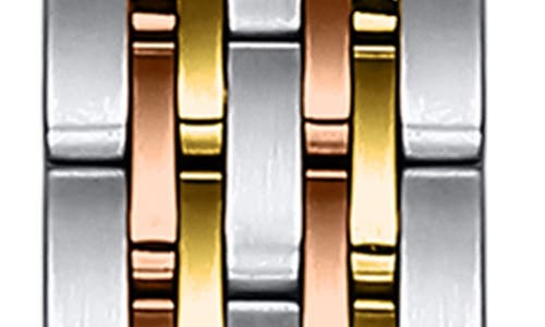 The Posh Tech Rainey Tricolor Apple Watch® Bracelet Watchband In Silver/gold/rose Gold