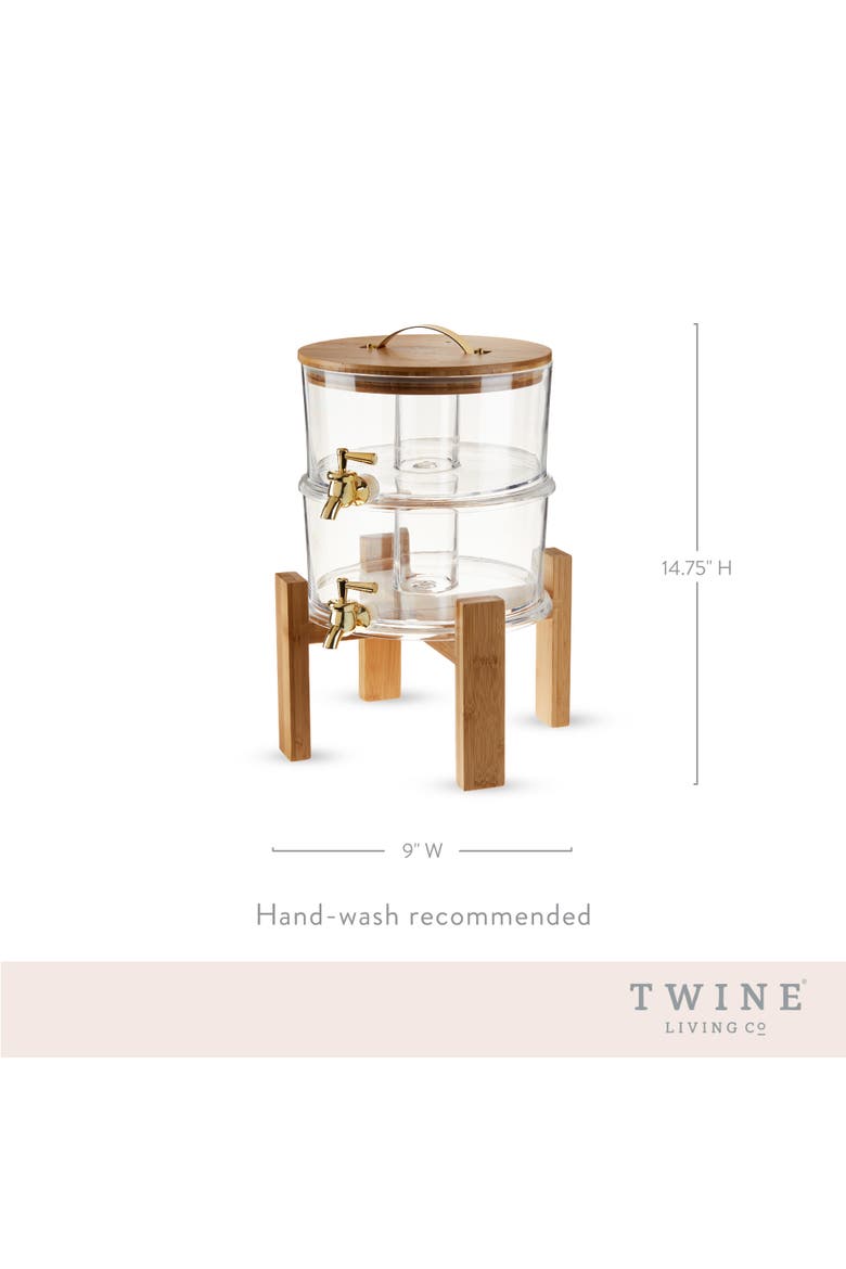 Outdoor Double Drink Dispenser, Alternate, color, Clear