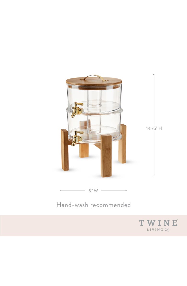 TWINE Outdoor Double Drink Dispenser, Alternate, color, Clear