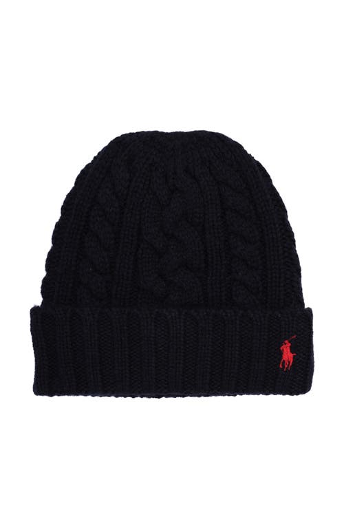 Polo Ralph Lauren Recycled Cable Beanie In Blue