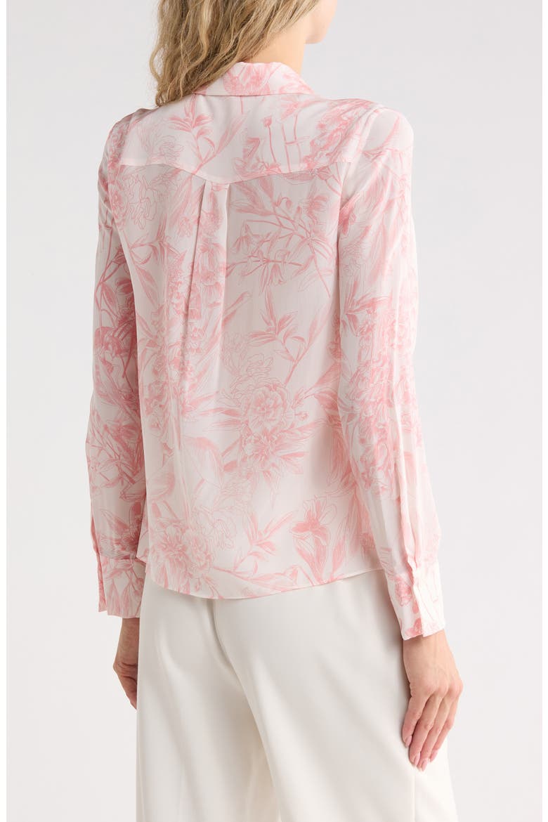 Brady Slim Button Down Silk Shirt, Alternate, color, VIGNETTE