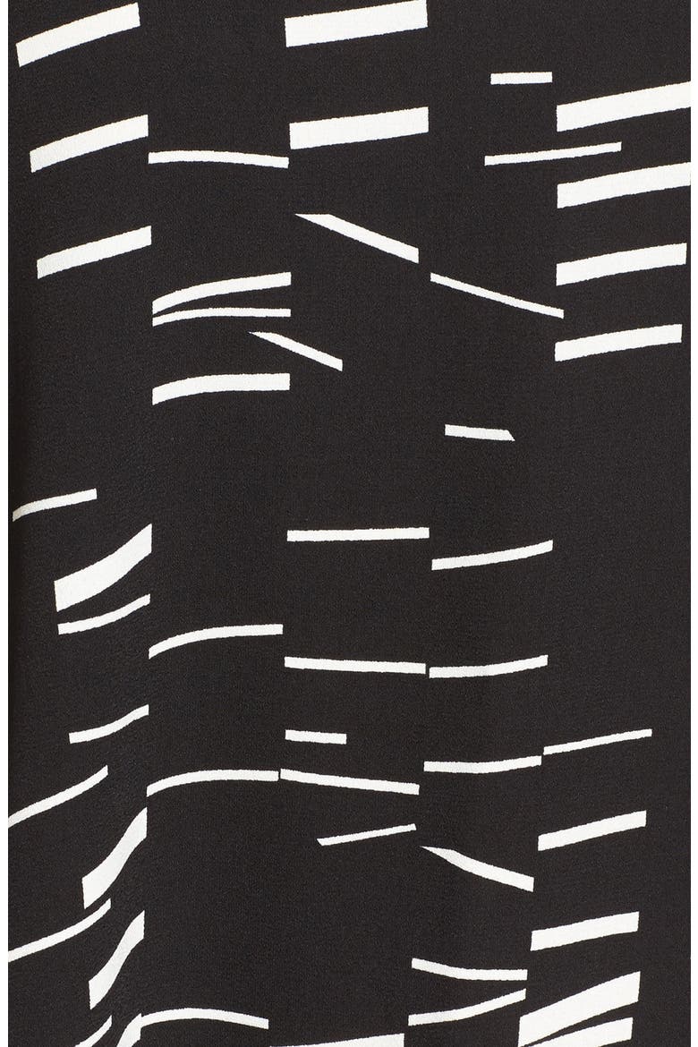A-Line Dress, Alternate, color, BLACK- IVORY GEO