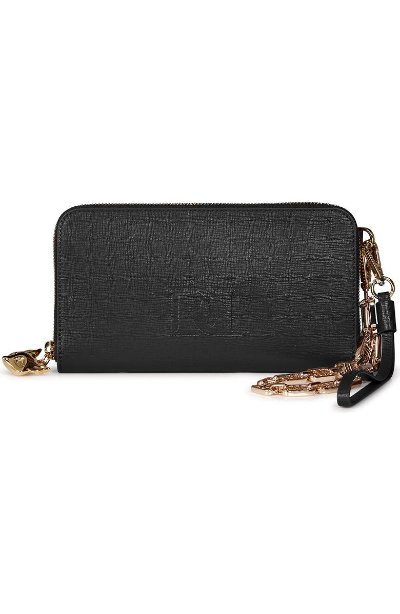 DESERI Paris Clutch, Alternate, color, Black With Strap