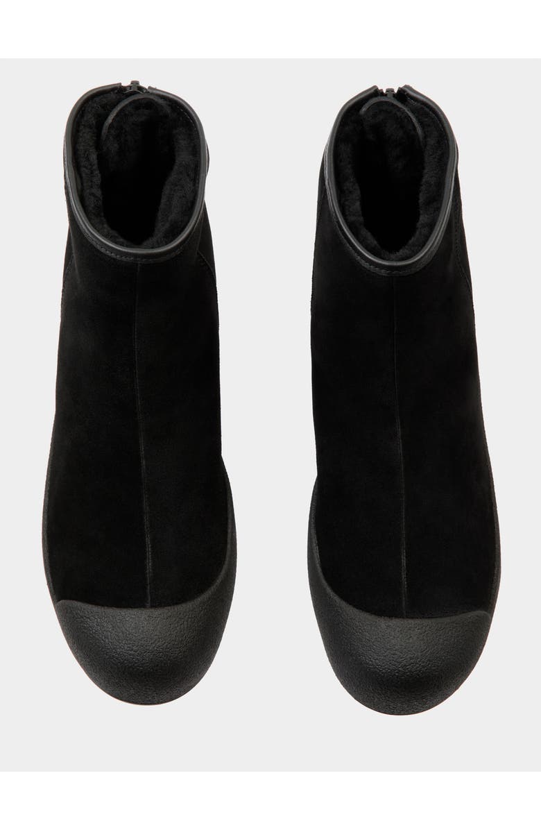 Bally Curling Bootie in Suede, Alternate, color, Black