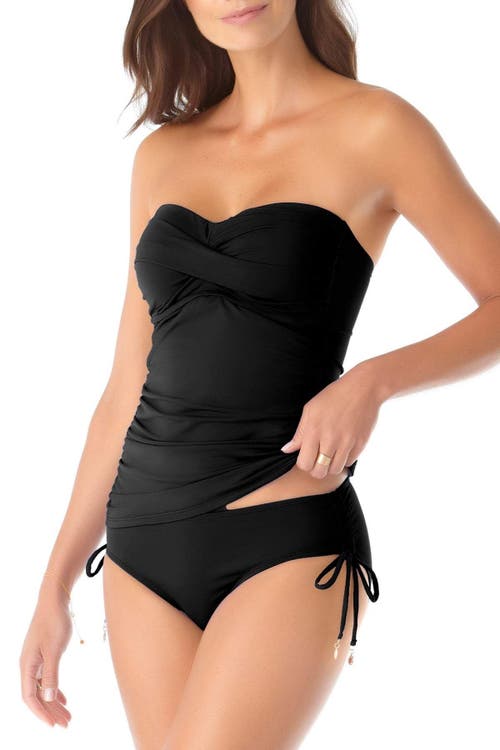 ANNE COLE TWIST FRONT BANDEAUKINI SWIM TOP 