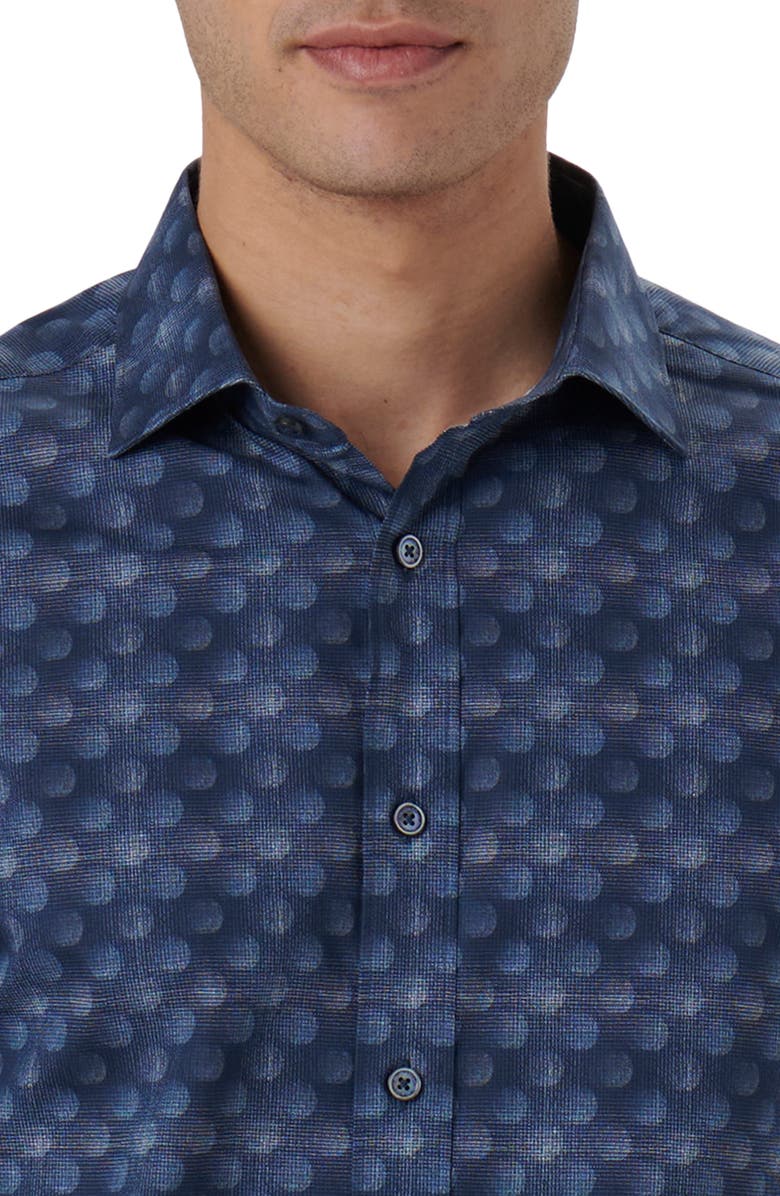Bugatchi Axel Paisley Print Stretch Cotton Button-Up Shirt, Alternate, color, 
