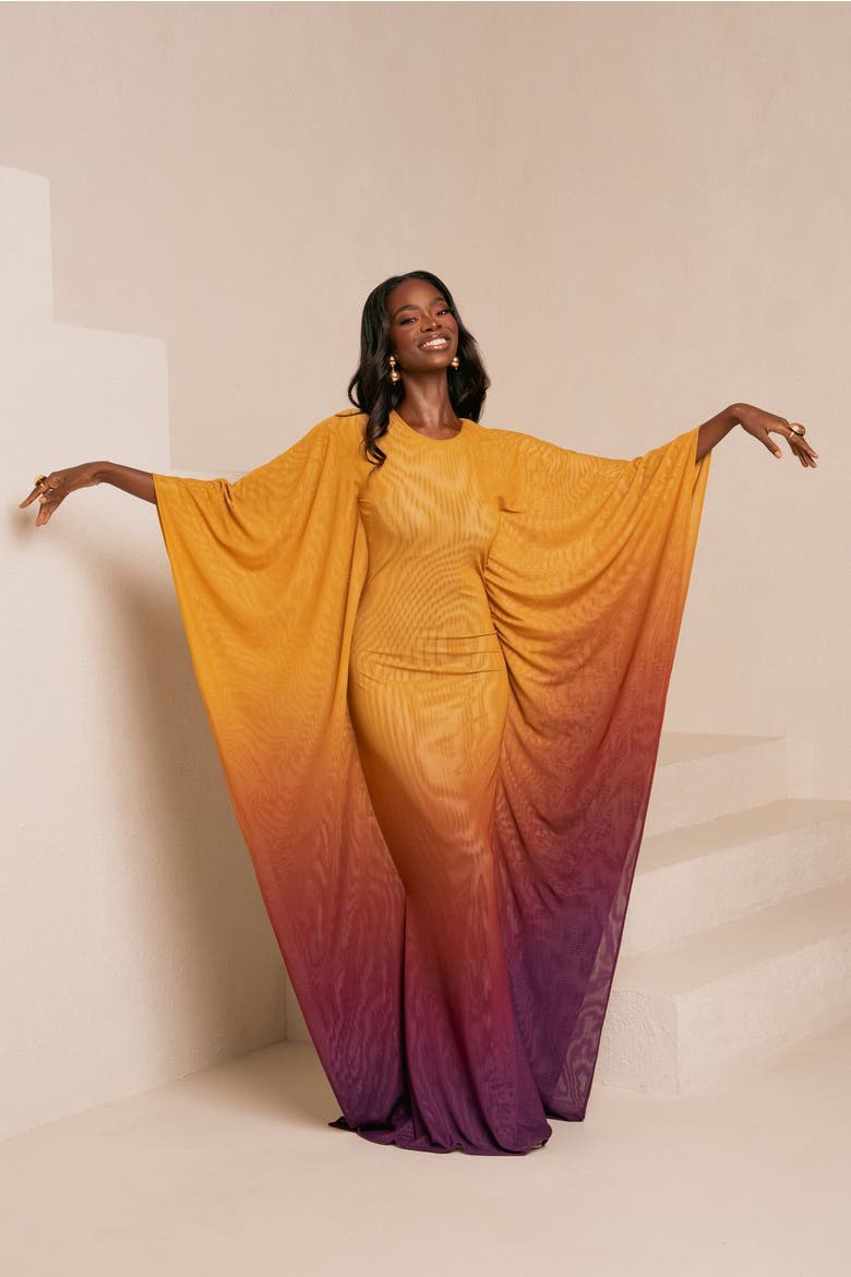 Sol Kaftan Dress, Alternate, color, Yellow