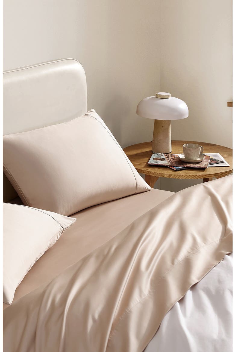 Premium Flat Sheet, Alternate, color, BLUSH