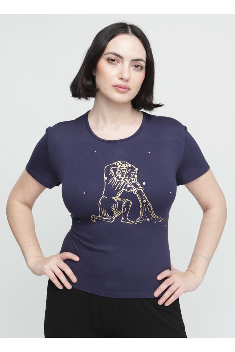 Aquarius Horoscope Tee, Alternate, color, Aquarius