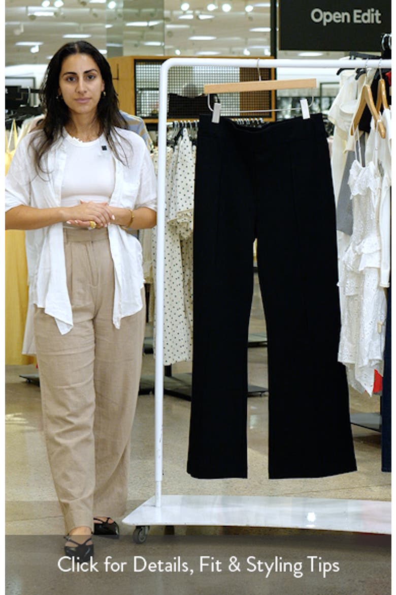 High Waist Flare Leg Stretch Ponte Pants video