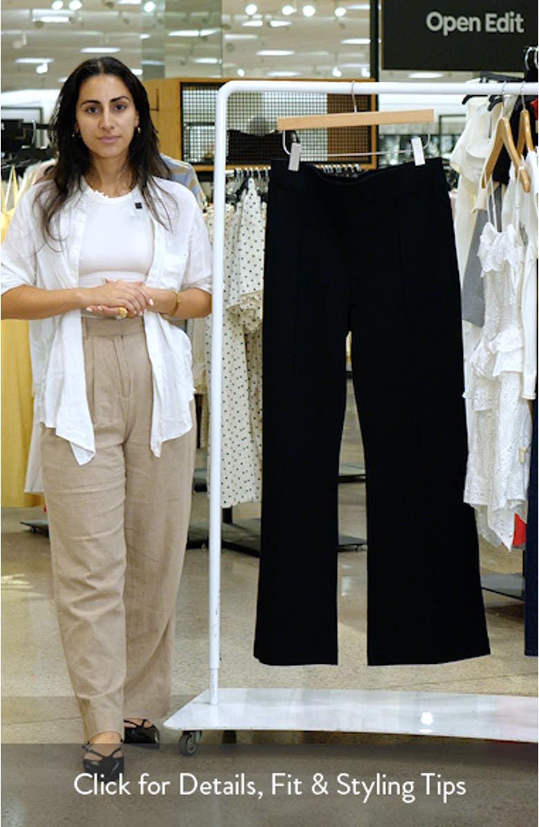 High Waist Flare Leg Stretch Ponte Pants, sales video thumbnail