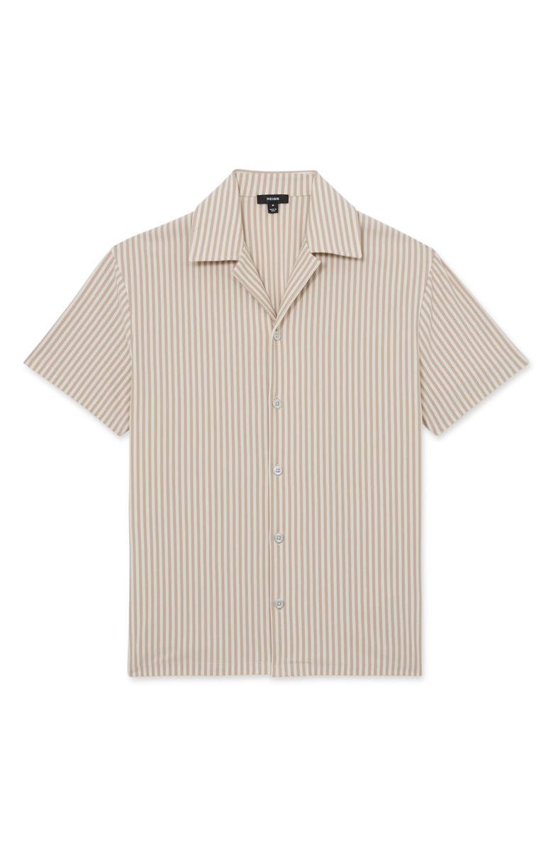 Reiss Aurelia Stripe Cotton Blend Camp Shirt, Alternate, color,