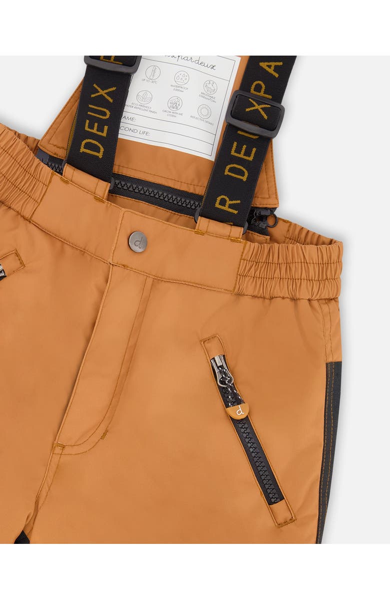 Deux par Deux Two-Piece Play Snowsuit with Dinosaurs Jacket, Alternate, color, Brown Sugar