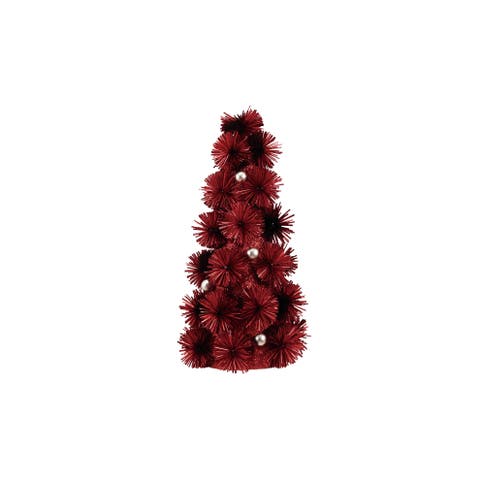Tinsel Ball Tree with Glittered Beads