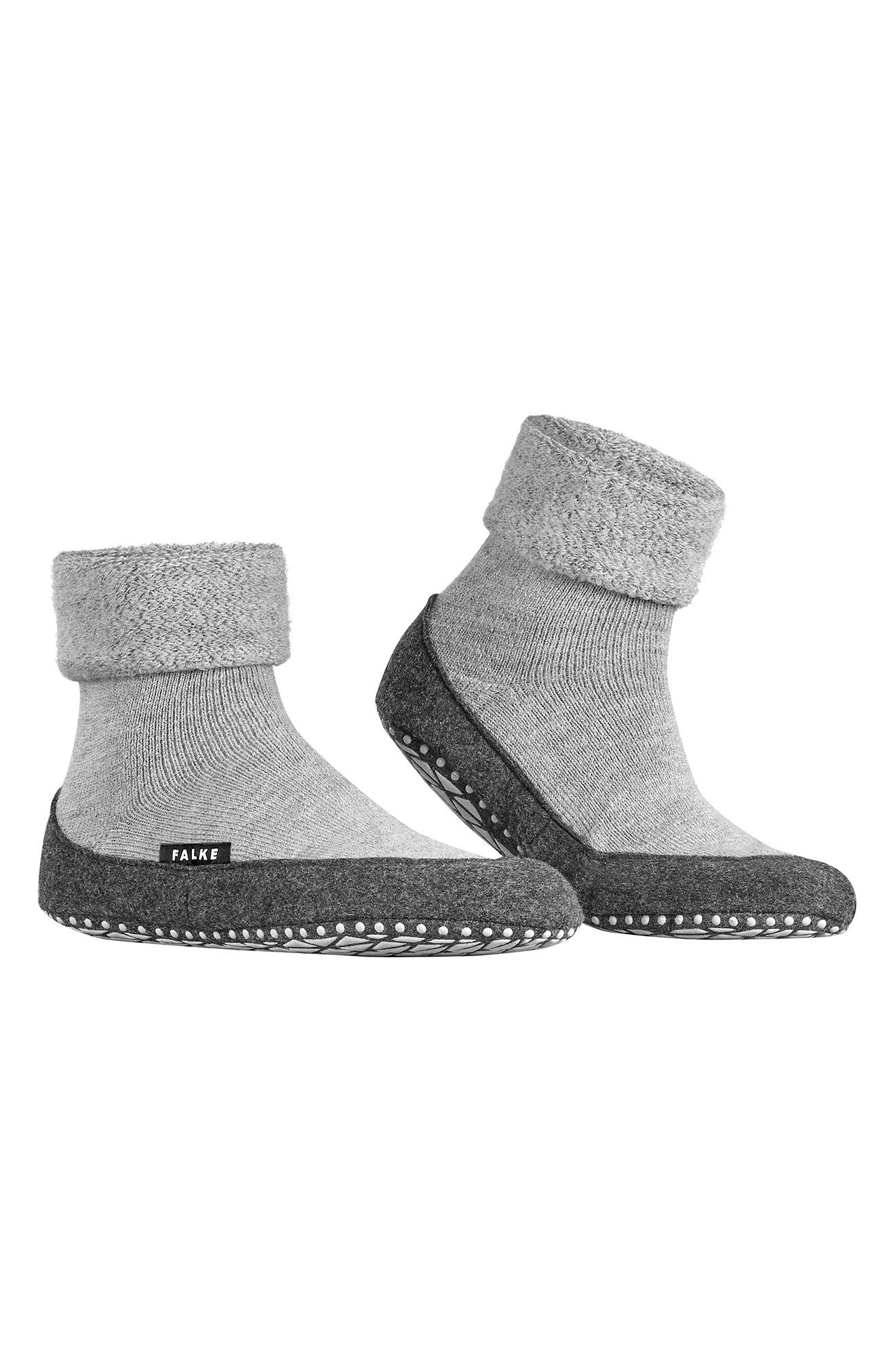 Falke Cozyshoe Wool Blend Sock Slippers in Light Grey 