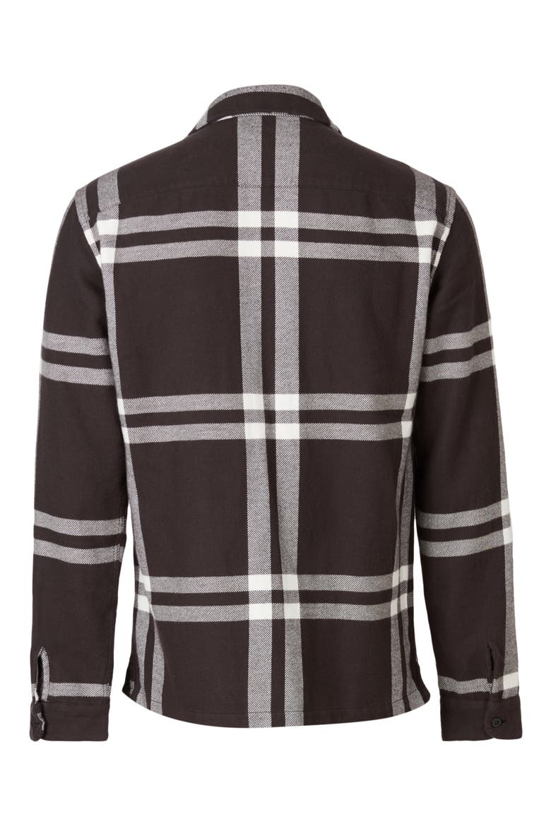 Anchorage Slim Fit Check Flannel Button-Up Shirt, Alternate, color, BLACK/ WHITE