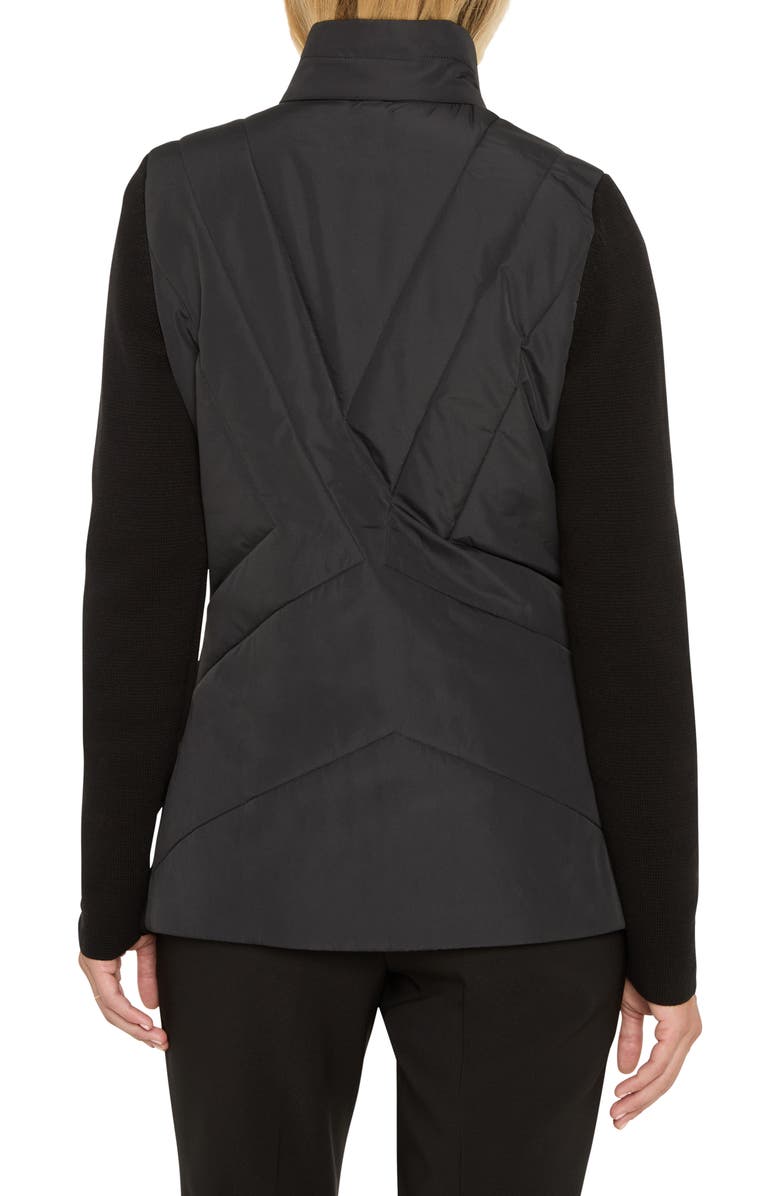 NIC+ZOE Puffer Back Knit Blazer, Alternate, color, Black Onyx