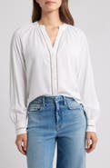 Cloth & Stone Shirred Button-Up Shirt