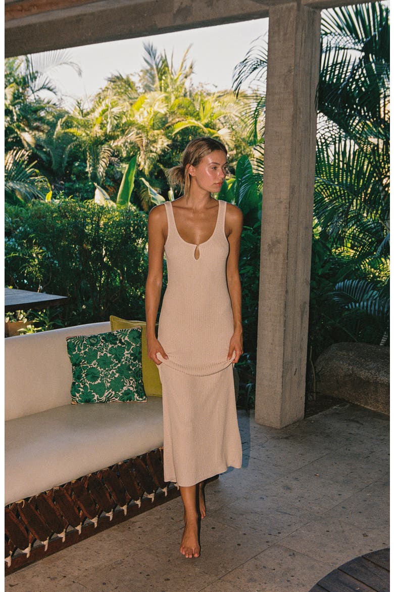 En Route Knit Cover-Up Maxi Dress, Alternate, color, OAT