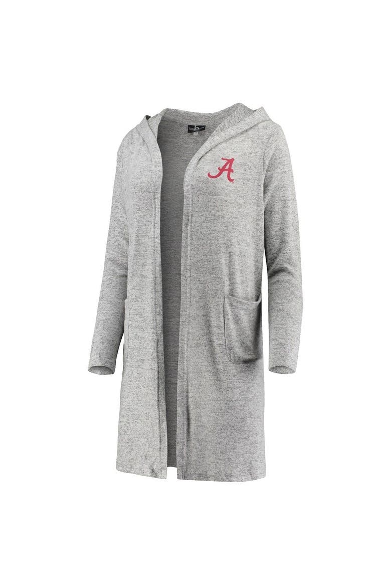 Women's Heathered Gray Alabama Crimson Tide Cuddle Soft Duster Cardigan, Alternate, color, Heather Gray