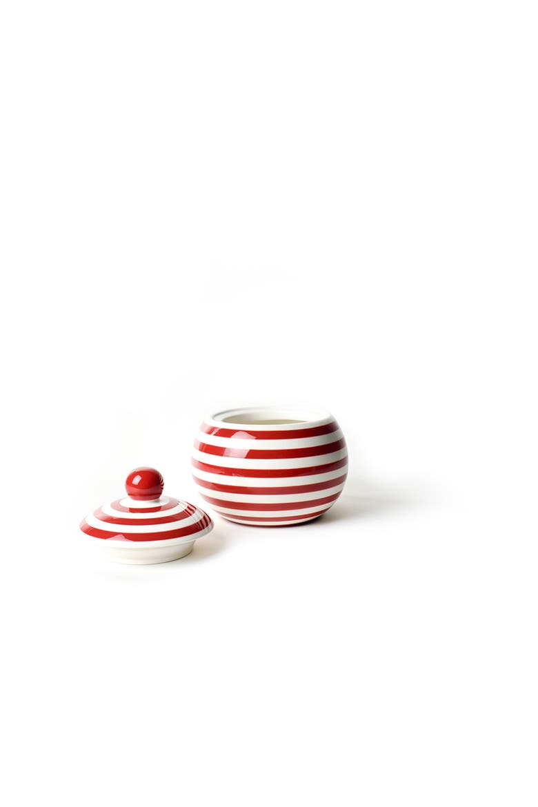 Red Stripe Medium Lollipop Jar, Alternate, color, Red