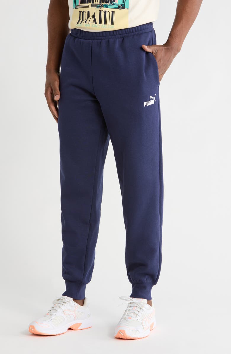 PUMA Essential No. 1 Logo Sweatpants, Main, color, Puma Navy