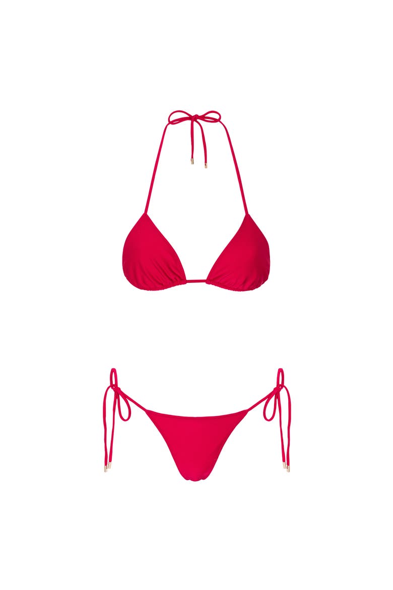 LE TRIANGLE SWIM TOP, Alternate, color, CHERRY