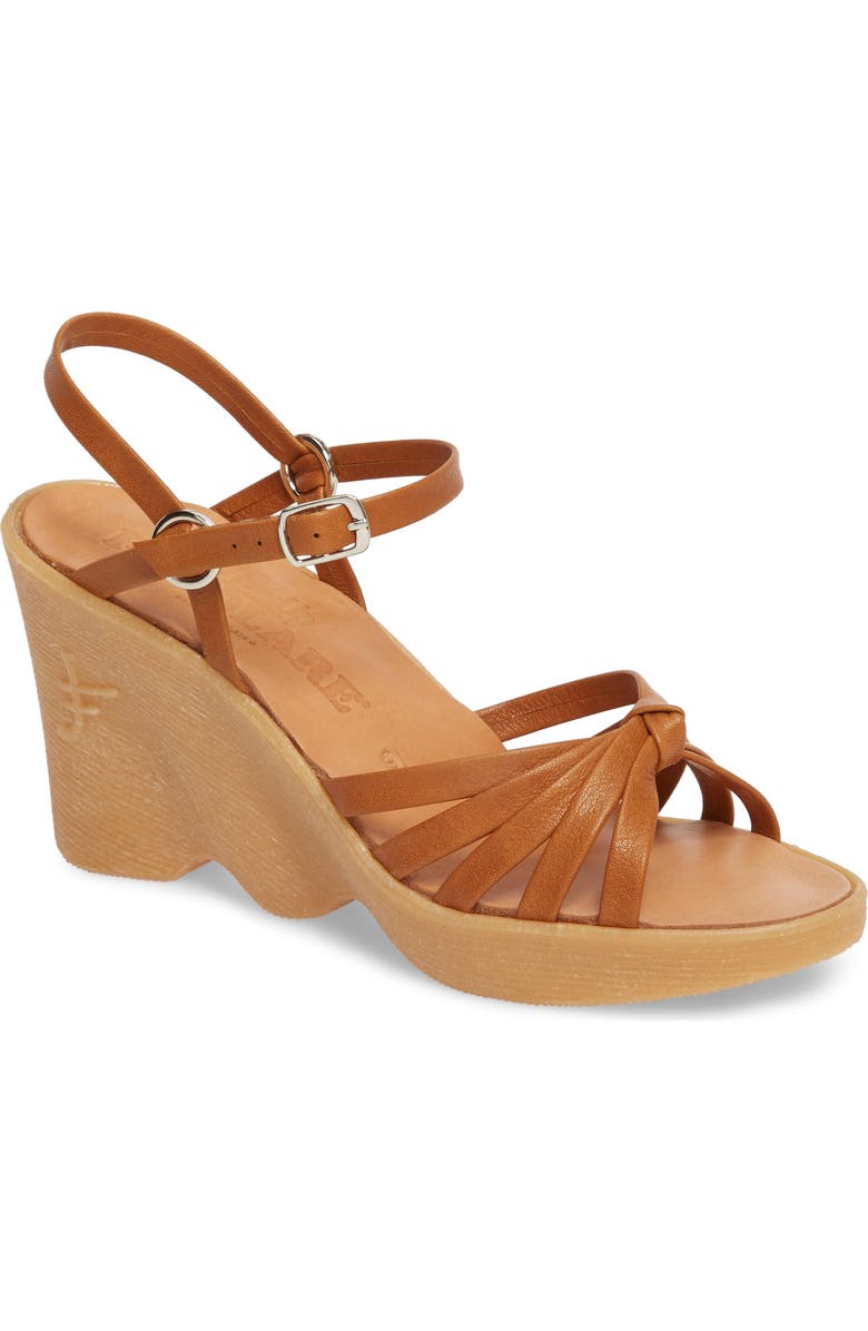 Famolare Knotty Monkey Wedge Sandal, Main, color,