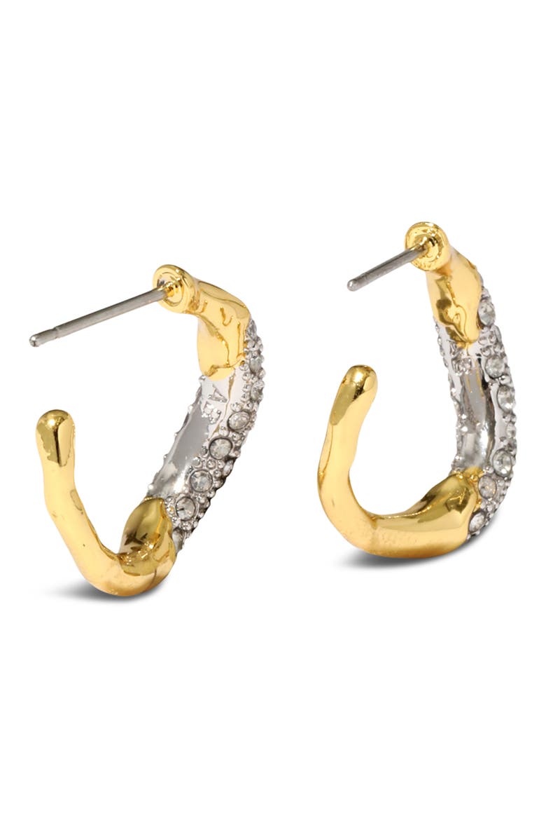 Solanales Crystal Twist Mini Hoop Earrings, Alternate, color, CRYSTALS