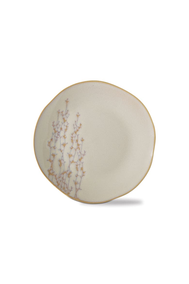 Sprig Ceramic Appetizer Plate Christmas Dining Dishware Cream, Main, color, Beige