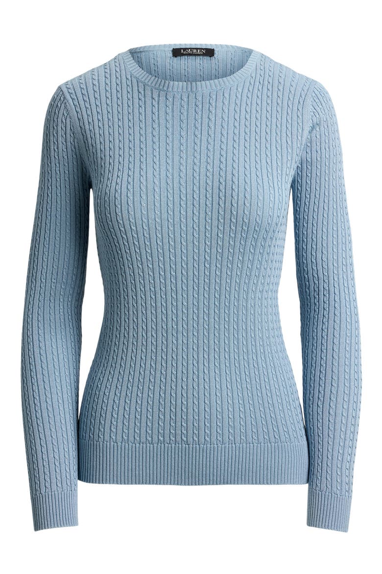 Mini Cable Sweater, Alternate, color, BLUE NOTE