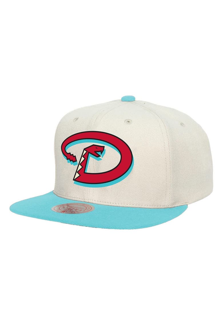 Men's Mitchell & Ness Cream Arizona Diamondbacks Basic Flip Snapback Hat, Main, color, Cream